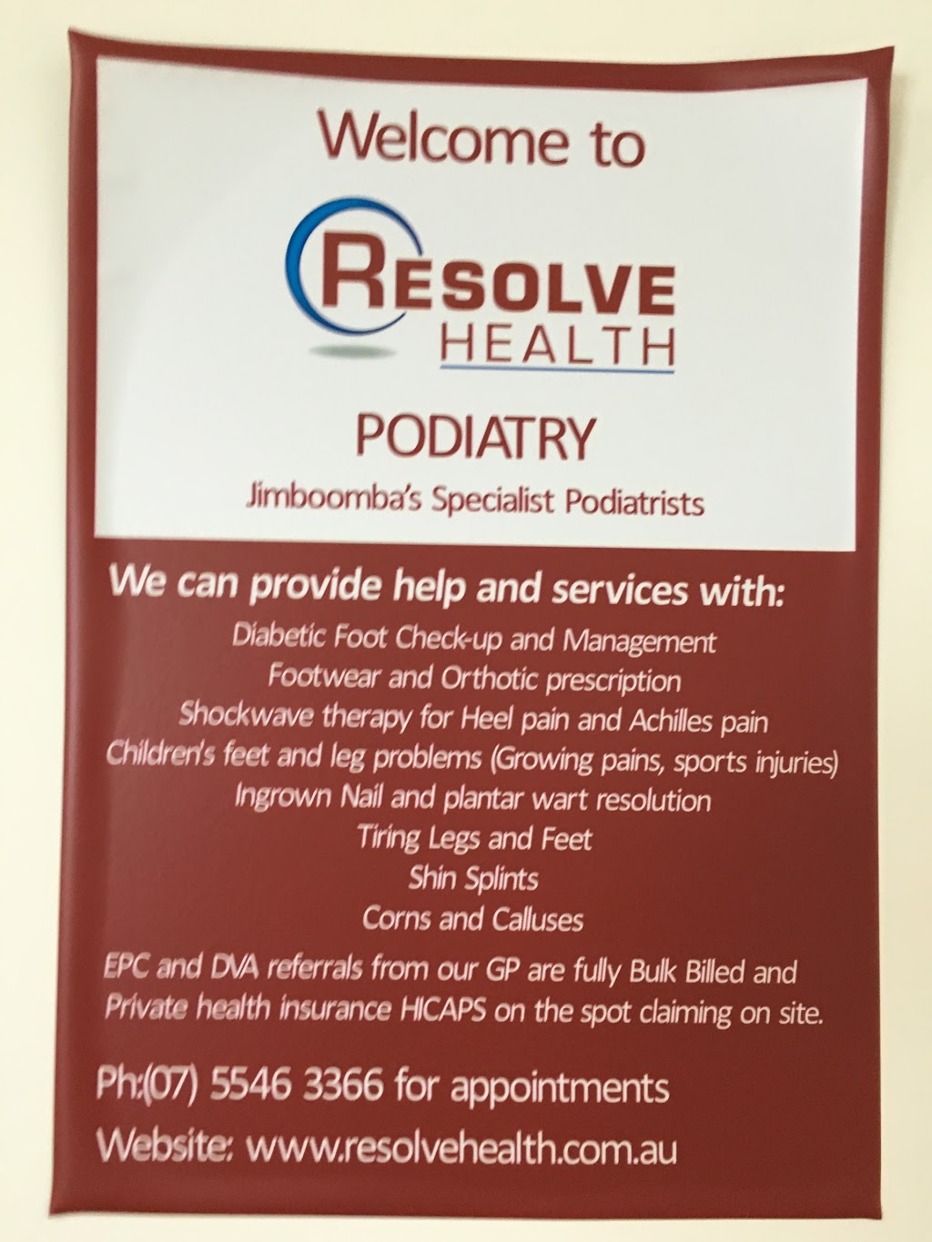 Resolve Health | 123 Brisbane St, Jimboomba QLD 4280, Australia | Phone: (07) 5546 3366