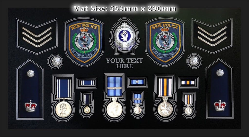 Police Medal Frames | 30 Emily Ave, Port Macquarie NSW 2444, Australia | Phone: 0418 213 866