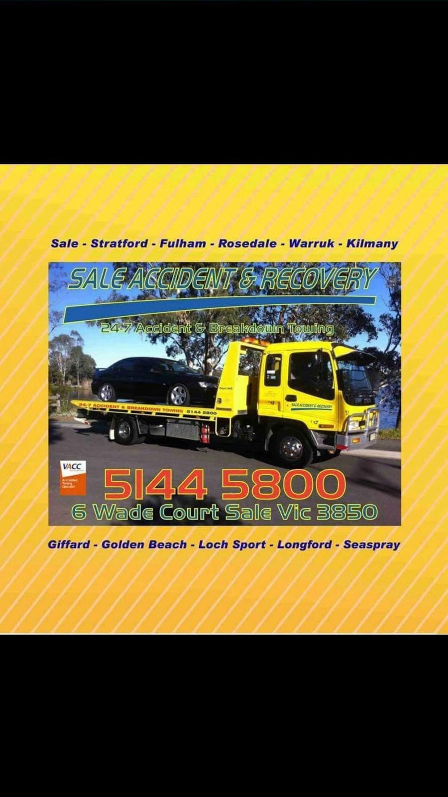 Sale Accident & Recovery | 6 Wade Ct, Sale VIC 3850, Australia | Phone: (03) 5144 5800