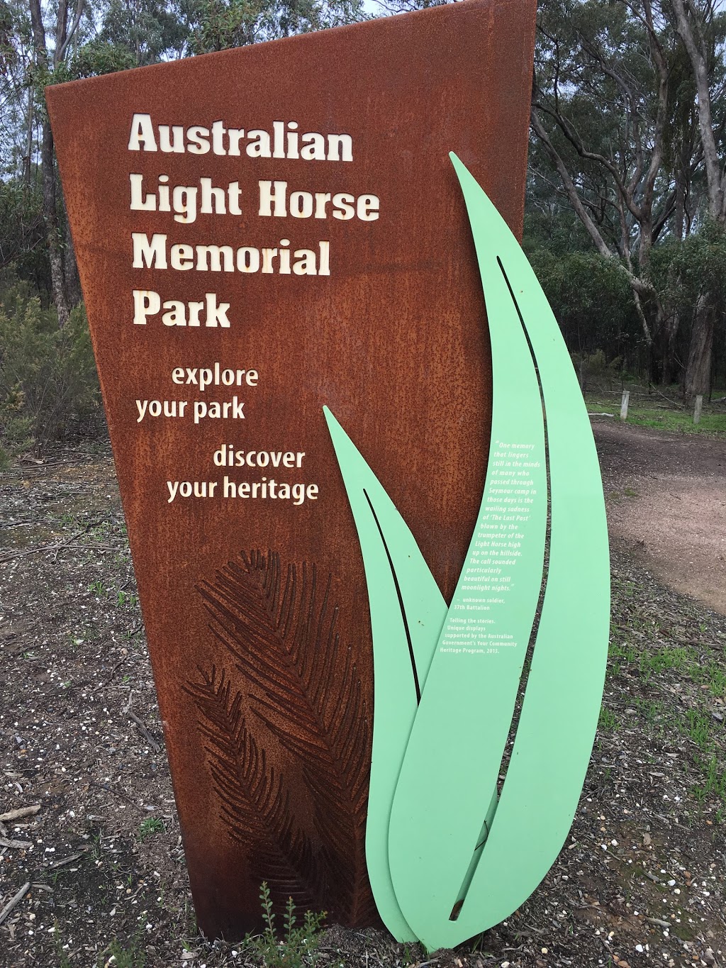 Australian Light Horse Memorial Park | park | Seymour VIC 3660, Australia