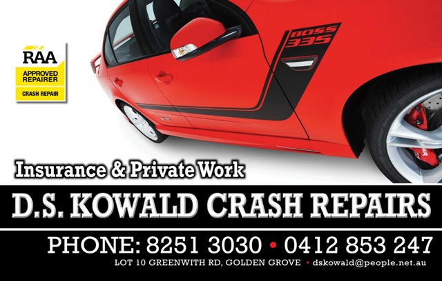 D.S. Kowald Crash Repairs | 117-121 Greenwith Rd, Golden Grove SA 5125, Australia | Phone: (08) 8251 3030