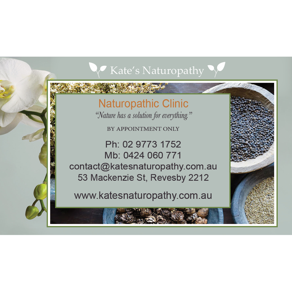 Kates Naturopathy - Nutritionist & Natural Medicine | 19 Leicester St, Narellan NSW 2567, Australia | Phone: 0424 060 771