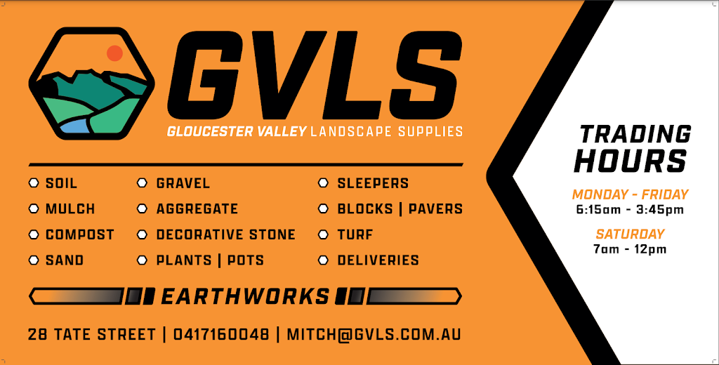 Gloucester Valley Landscape Supplies | store | 28 Tate St, Gloucester NSW 2422, Australia | 0417160048 OR +61 417 160 048