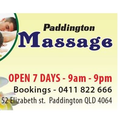 Paddington Massage | spa | 52 Elizabeth St, Paddington QLD 4064, Australia | 0411822666 OR +61 411 822 666