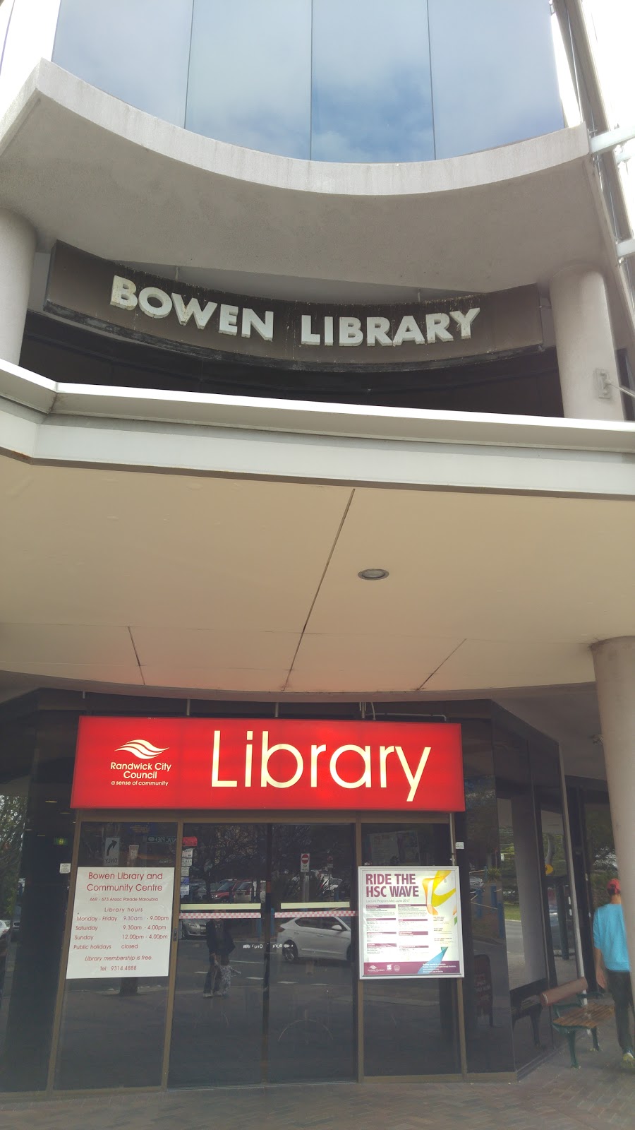 Randwick City Library - Lionel Bowen Library | library | 669/673 Anzac Parade, Maroubra NSW 2035, Australia | 0290936400 OR +61 2 9093 6400