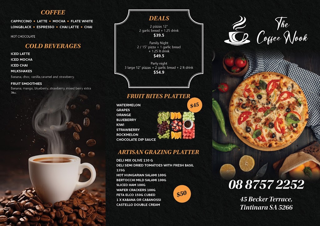 Tinty pizza Studio/Coffee Nook | 45 Becker Terrace, Tintinara SA 5266, Australia | Phone: 0413 820 782