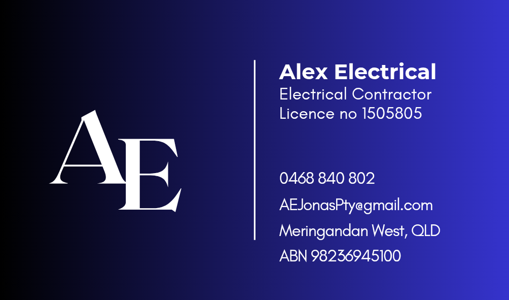 Alex Electrical | 27 Abbeyfeale Circuit, Meringandan West QLD 4352, Australia | Phone: 0468 840 802