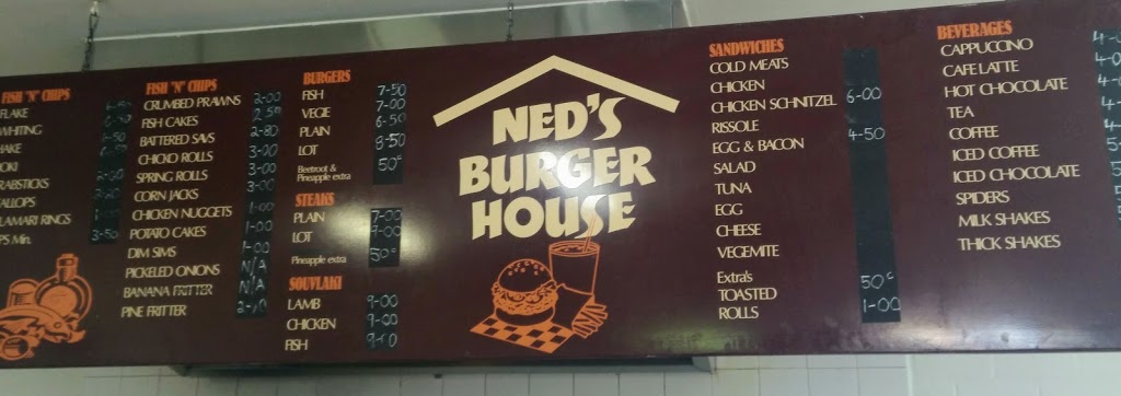 Neds Burger House | meal takeaway | 42 Gladstone St, Glenrowan VIC 3675, Australia | 0357662023 OR +61 3 5766 2023