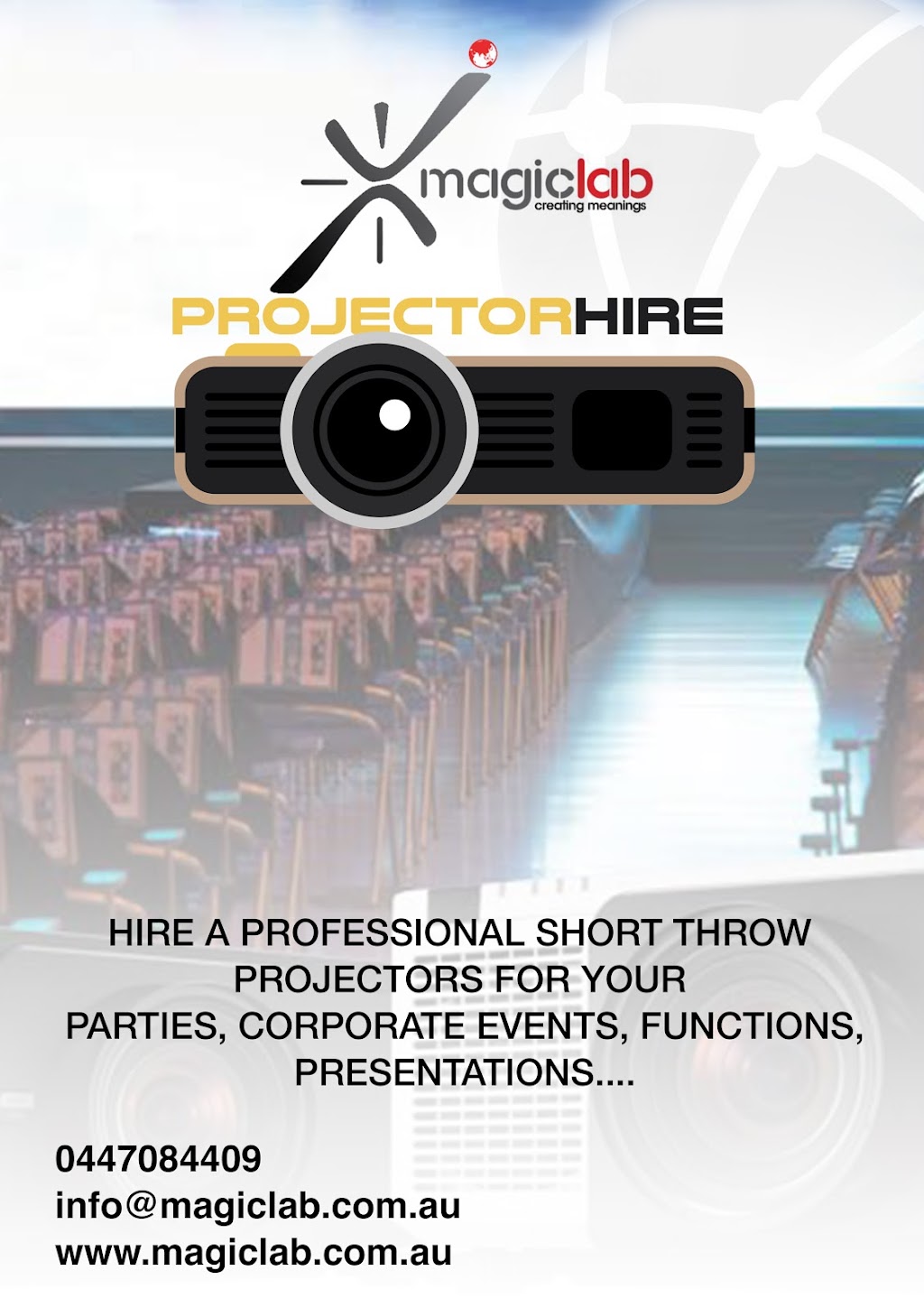 Melbourne PROJECTOR & PARTY HIRE - Magiclab® | home goods store | 13 Conifer Cl, Hoppers Crossing VIC 3029, Australia | 0447084409 OR +61 447 084 409
