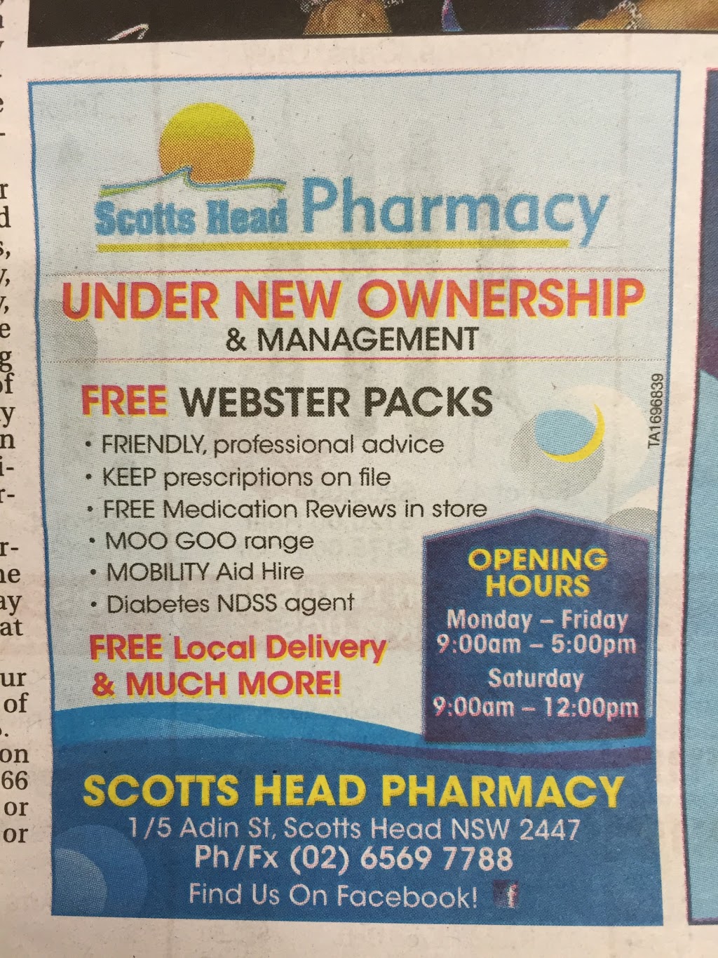 Scotts Head Pharmacy | pharmacy | Australia, 5 Adin St, Scotts Head NSW 2447, Australia | 0265697788 OR +61 2 6569 7788