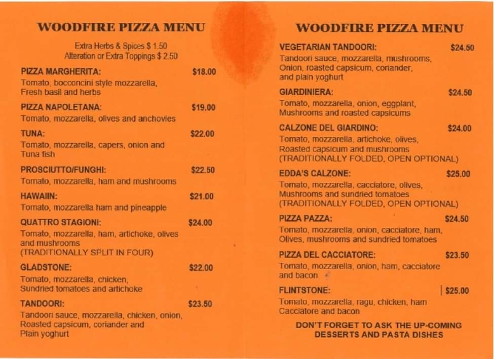 Edda 47 Wood Fired Pizza | Drakes Shopping Plaza, Shop 13/83-85 Sun Valley Rd, Sun Valley QLD 4680, Australia | Phone: (07) 4978 5312