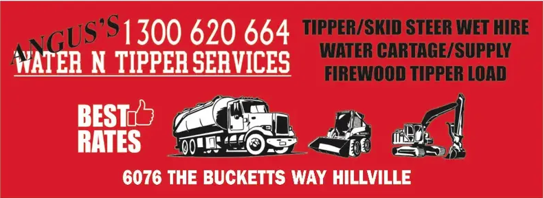 Angus’s Water ‘N’ Tipper Services |  | 6076 The Bucketts Way, Hillville NSW 2430, Australia | 1300620664 OR +61 1300 620 664