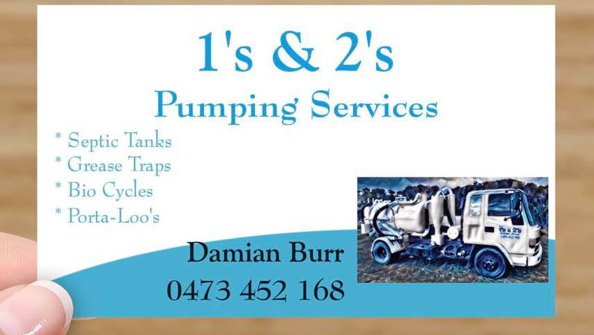 1’s & 2’s Pumping Services | point of interest | 17 Davis St, Beechford TAS 7252, Australia | 0473452168 OR +61 473 452 168
