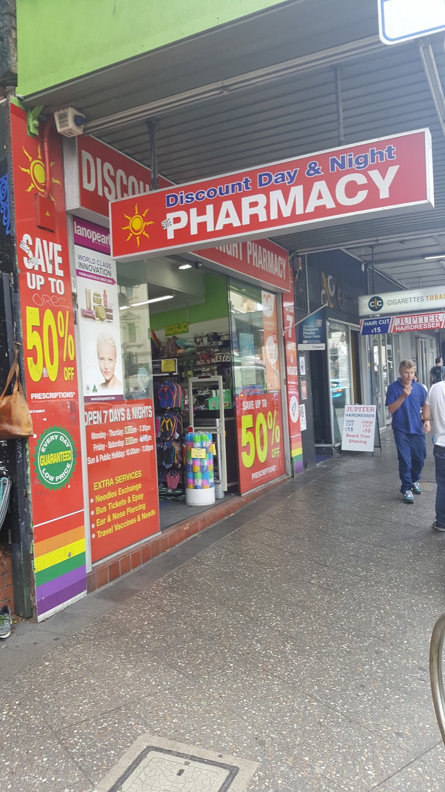 Discount Day and Night Pharmacy | 293 King St, Newtown NSW 2042, Australia | Phone: (02) 9557 3575