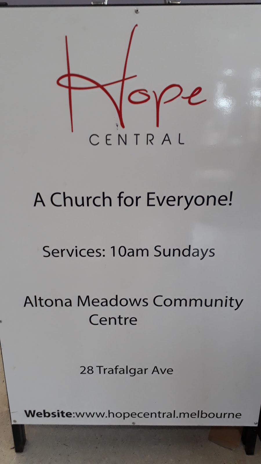 Hope Central Melbourne | church | 28 Trafalgar Ave, Altona Meadows VIC 3028, Australia | 0425797390 OR +61 425 797 390