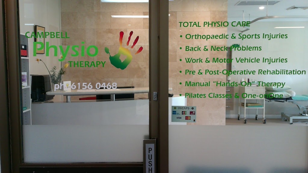 Campbell Physiotherapy | Campbell Shops, 4/24 Blamey Pl, Campbell ACT 2612, Australia | Phone: (02) 6156 0468