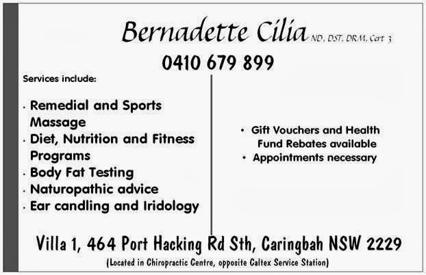 Bernadette Cilia Natural Therapies | 1/464 Port Hacking Rd, Caringbah NSW 2229, Australia | Phone: 0410 679 899