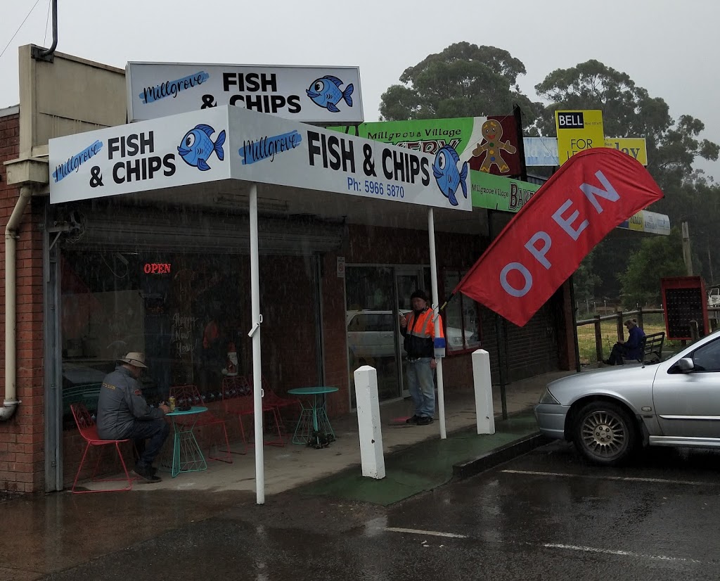 Millgrove Fish and Chips | restaurant | 3/3039 Warburton Hwy, Millgrove VIC 3799, Australia | 0359665870 OR +61 3 5966 5870