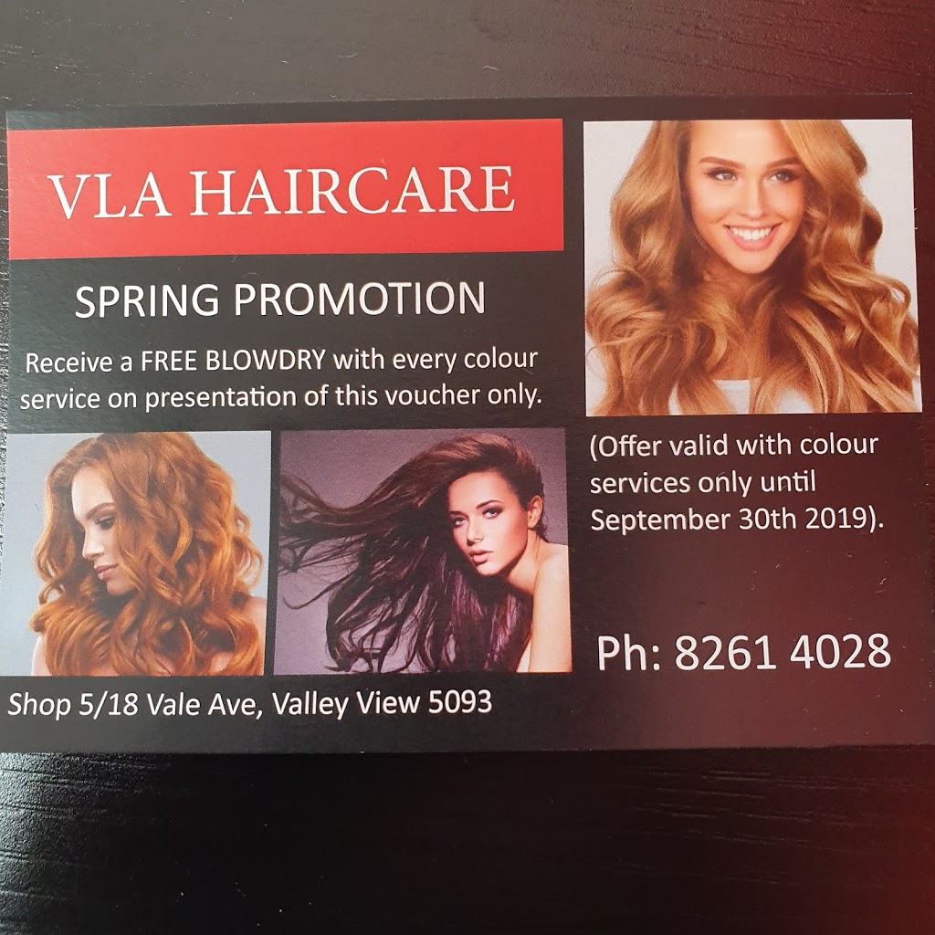 VLA HAIRCARE | hair care | Shop 5/18 Vale Ave, Valley View SA 5093, Australia | 0422232473 OR +61 422 232 473