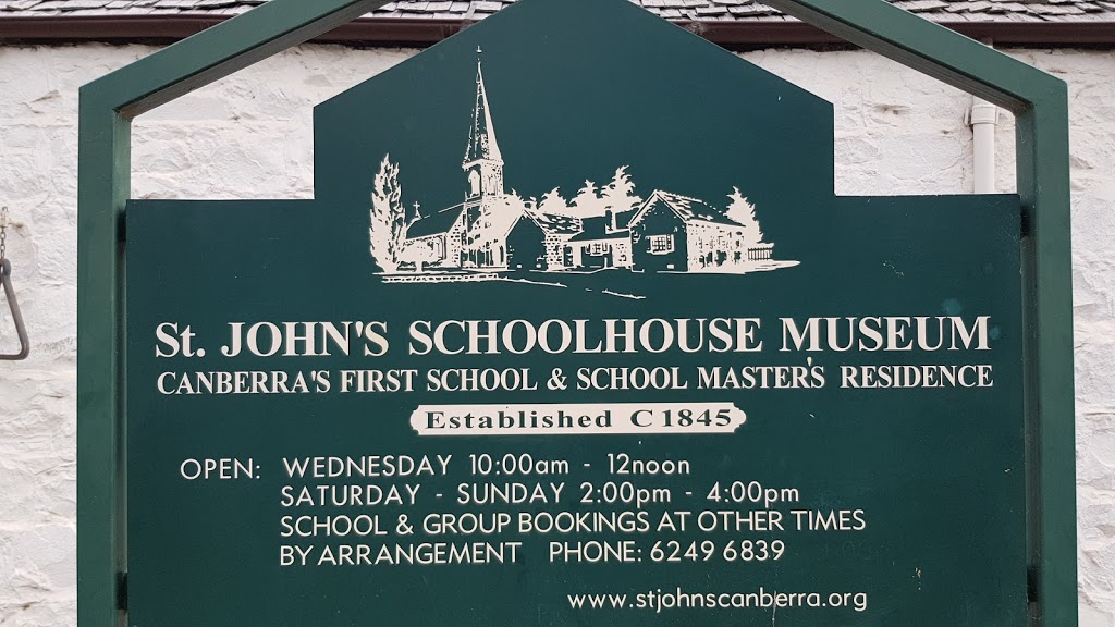 St Johns Schoolhouse Museum | museum | St Johns Schoolhouse Museum, 45 Constitution Ave, Reid ACT 2612, Australia | 0262496839 OR +61 2 6249 6839