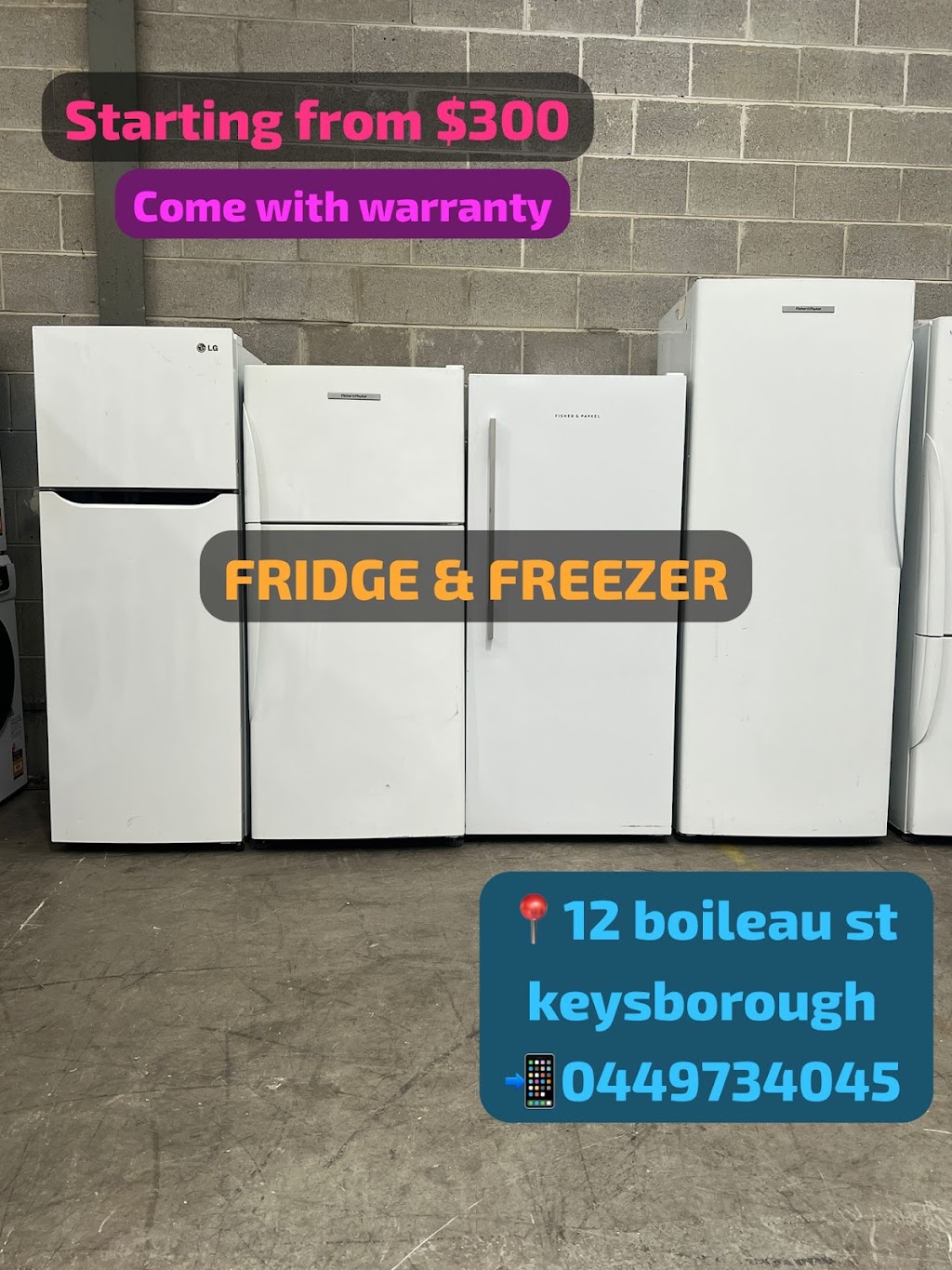 KJ HOME APPLIANCES WAREHOUSE | 2/12 Boileau St, Keysborough VIC 3173, Australia | Phone: 0406 733 781