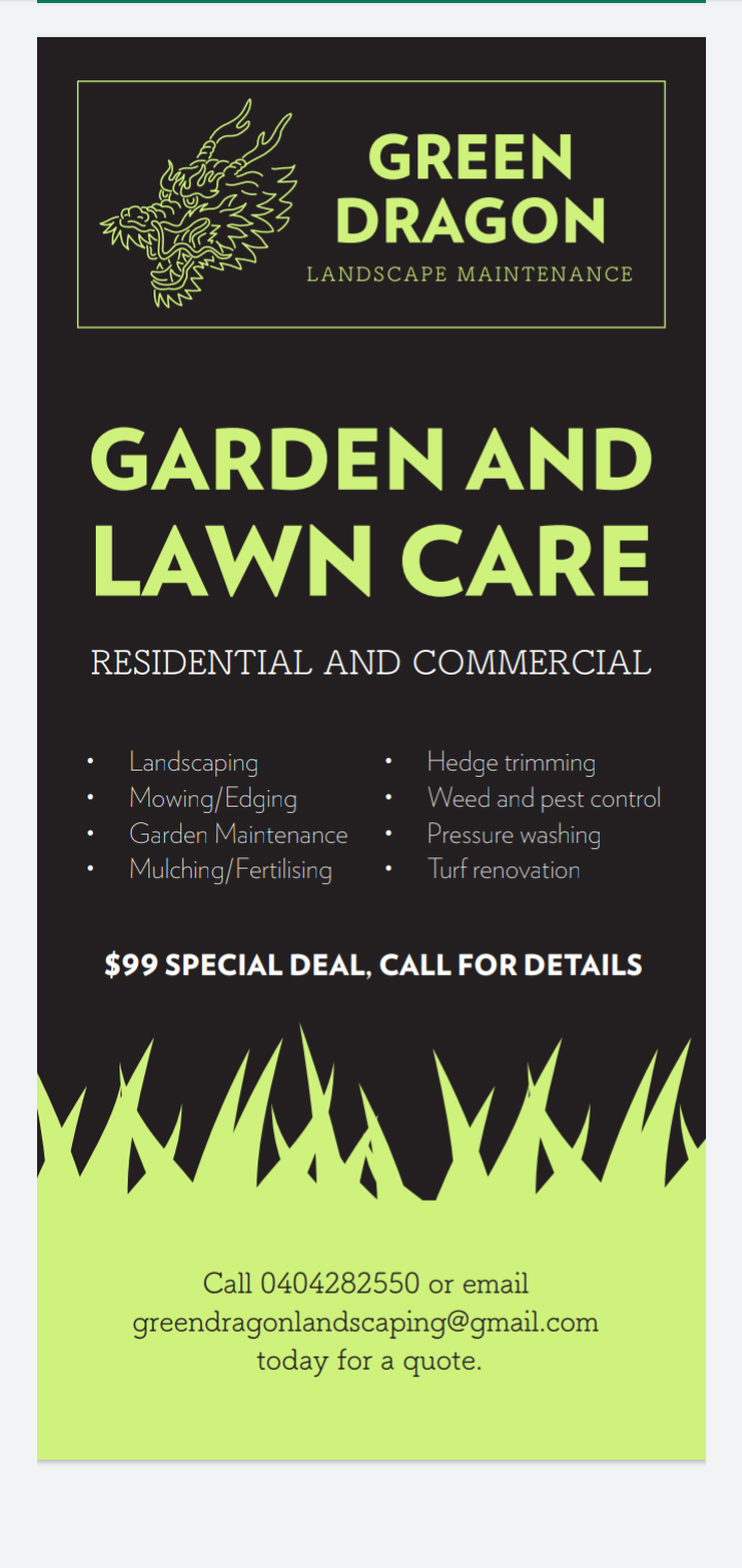 Green Dragon - Landscape Maintenance | general contractor | 32/24 The Crescent, Dee Why NSW 2099, Australia | 0404282550 OR +61 404 282 550