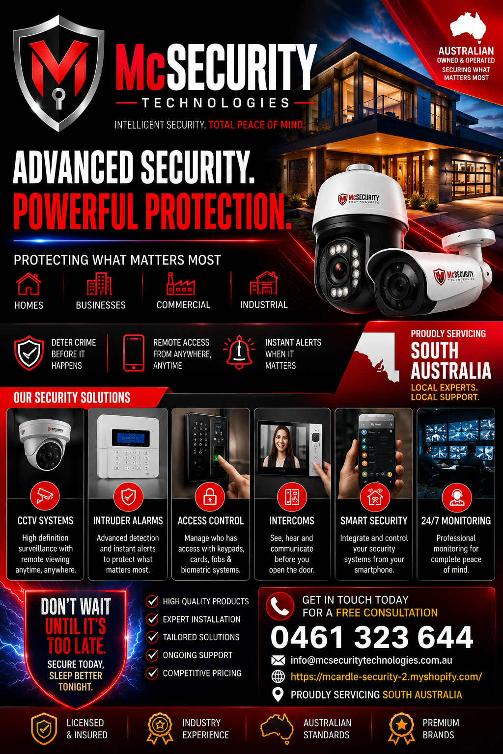 McSecurity Technologies | 3209 Dukes Hwy, Coomandook SA 5261, Australia | Phone: 0461 323 644
