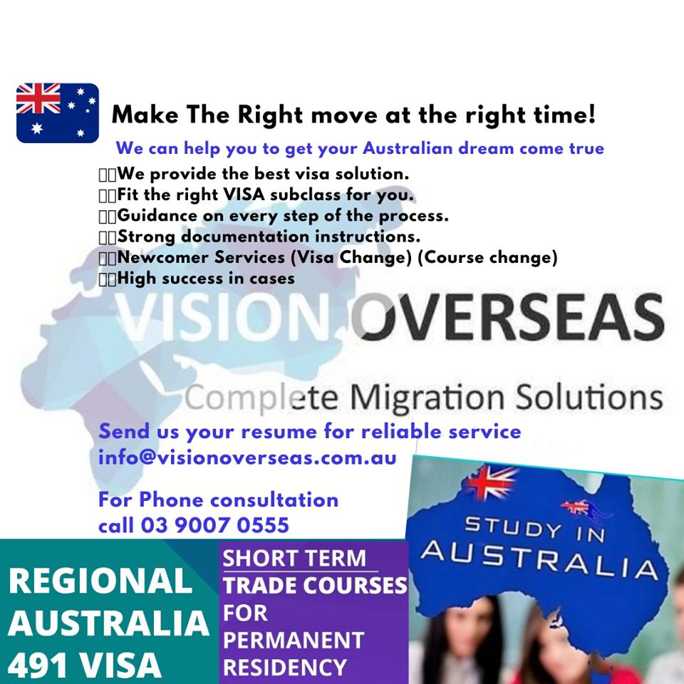 Vision Overseas Australia | embassy | 14/85 Mt Derrimut Rd, Deer Park VIC 3023, Australia | 0390070555 OR +61 3 9007 0555
