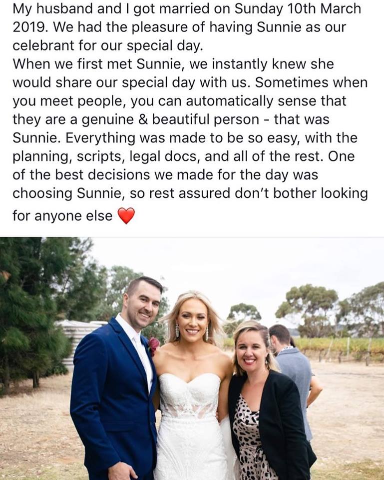 Weddings By Sunnie |  | Captain Sturt Parade, Hindmarsh Island SA 5214, Australia | 0434051277 OR +61 434 051 277