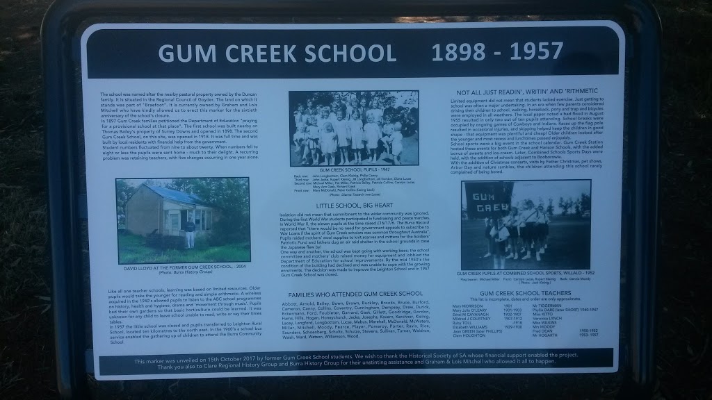 Gum Creek School | school | Braefoot Rd, Gum Creek SA 5417, Australia