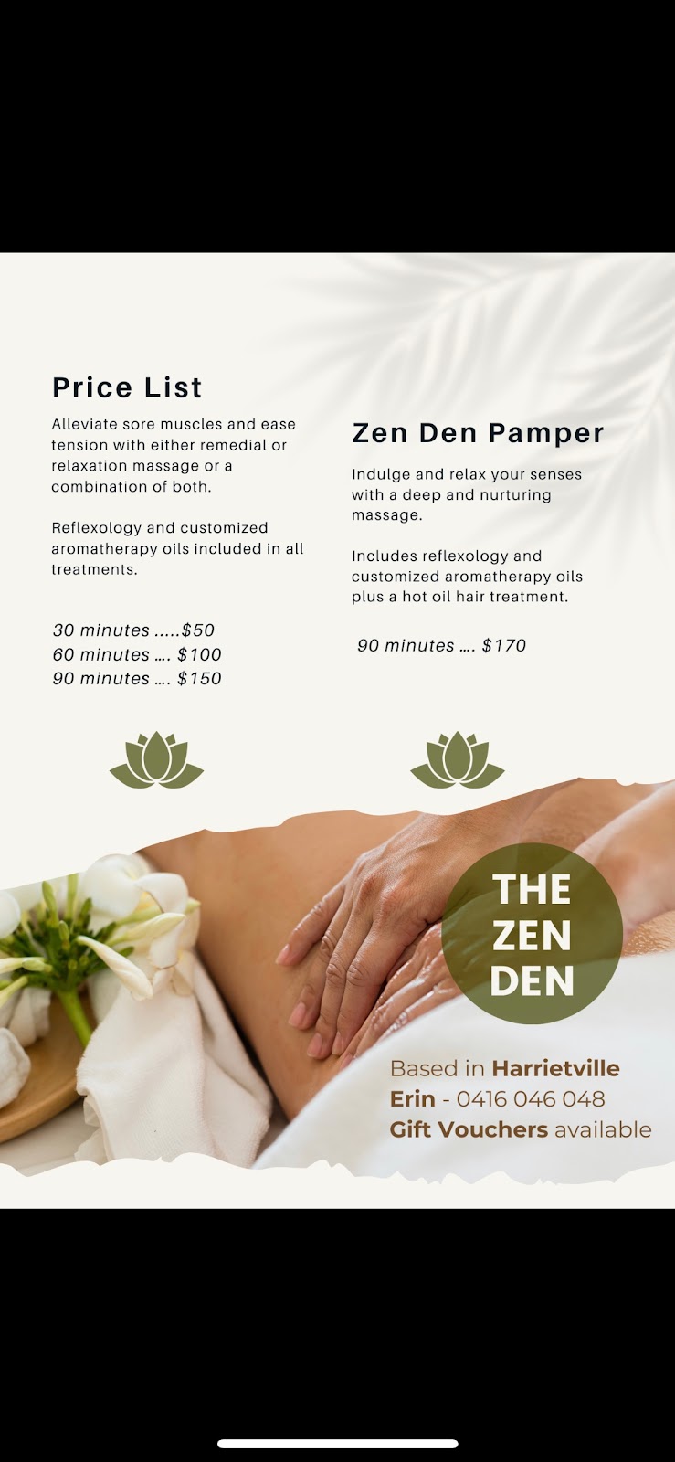 The Zen Den | Unit 3/231 Great Alpine Rd, Harrietville VIC 3741, Australia | Phone: 0416 046 048