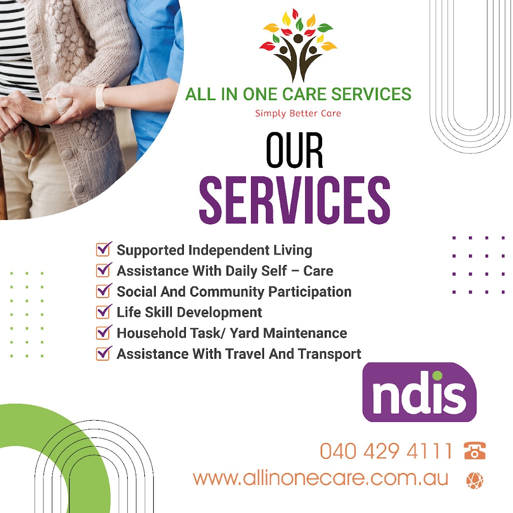 ALL IN ONE CARE SERVICES PTY LTD |  | 7 Sherwood St, Mount Lofty QLD 4350, Australia | 0404294111 OR +61 404 294 111