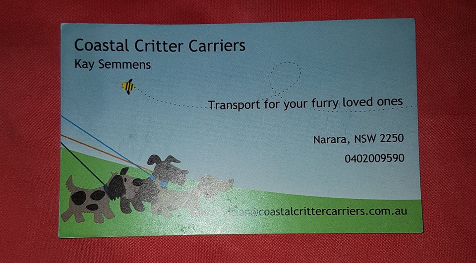 Coastal Critter Carriers | 59 Holcombe Ave, Narara NSW 2250, Australia | Phone: 0460 539 641
