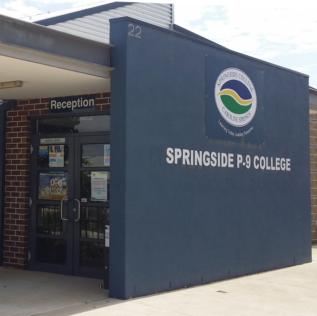 Springside P-9 College | school | 22-50 Becca Way, Caroline Springs VIC 3023, Australia | 0394496400 OR +61 3 9449 6400