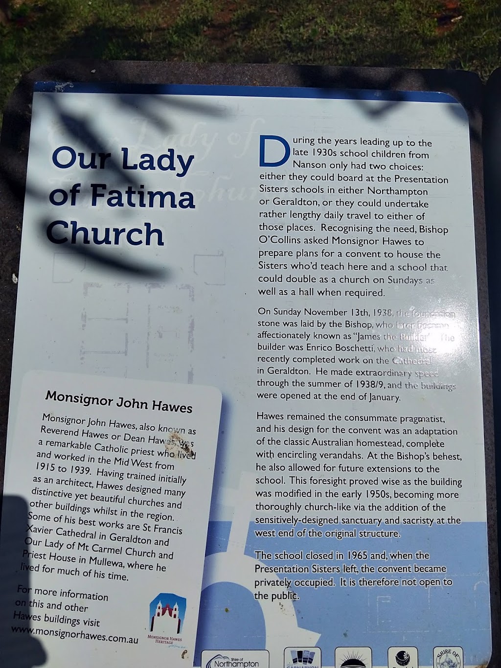 Our Lady of Fatima Church | church | Nanson WA 6532, Australia
