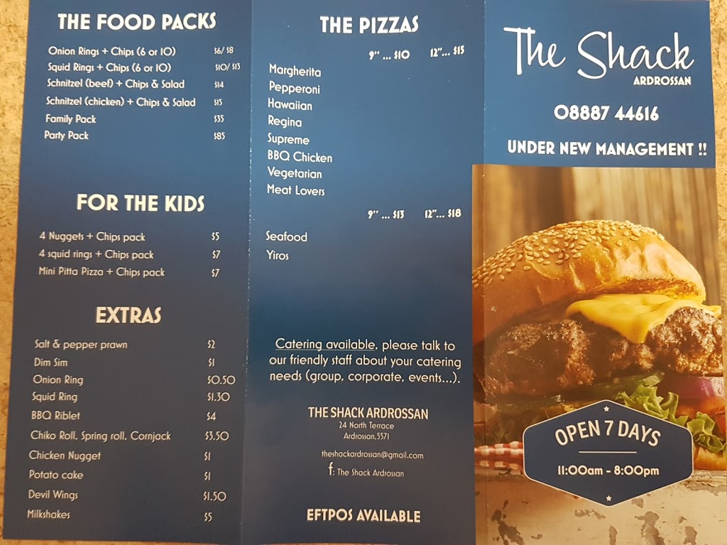 The Shack | meal takeaway | 24 North Terrace, Ardrossan SA 5571, Australia | 0888744616 OR +61 8 8874 4616