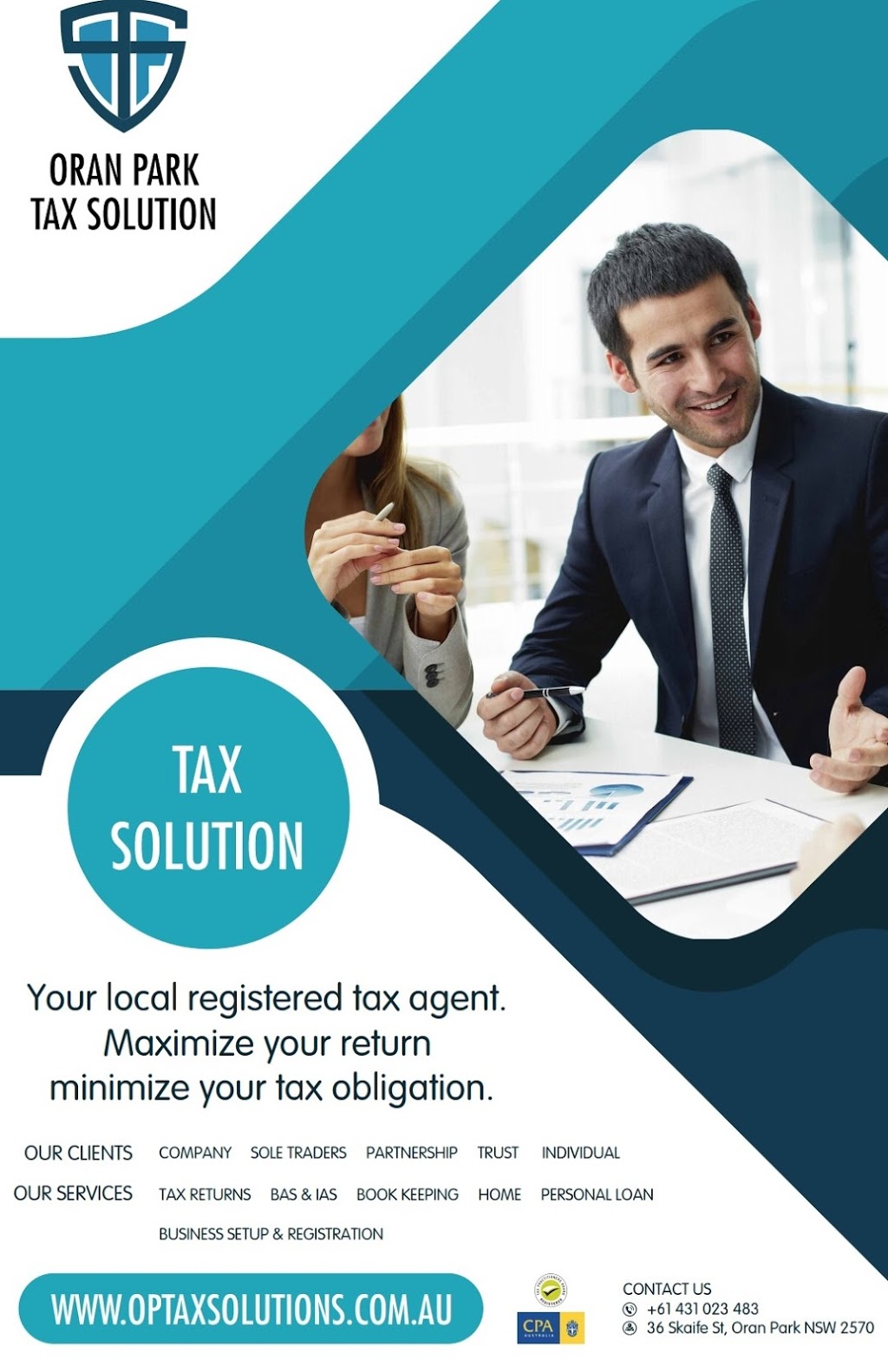 Oran Park Tax Solutions | accounting | 12 Austen Cct, Oran Park NSW 2570, Australia | 0431023483 OR +61 431 023 483