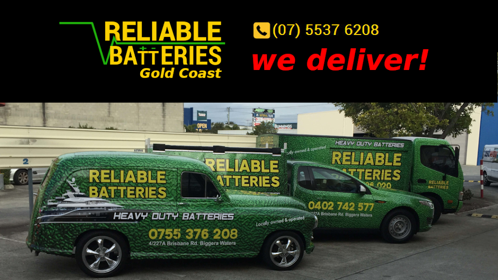 Reliable Batteries Gold Coast | 59 Cobb and Co Dr, Oxenford QLD 4210, Australia | Phone: (07) 5537 6208
