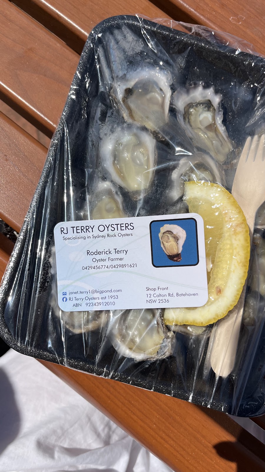 RJ Terry Oysters | 12 Calton Rd, Batehaven NSW 2536, Australia | Phone: 0429 456 774