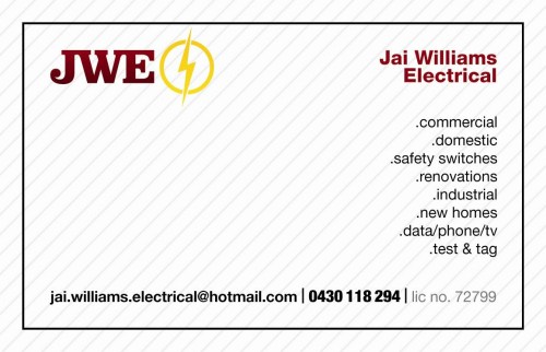 Jai Williams Electrical | electrician | 157 Nicklin Way, Warana QLD 4575, Australia | 0430118294 OR +61 430 118 294