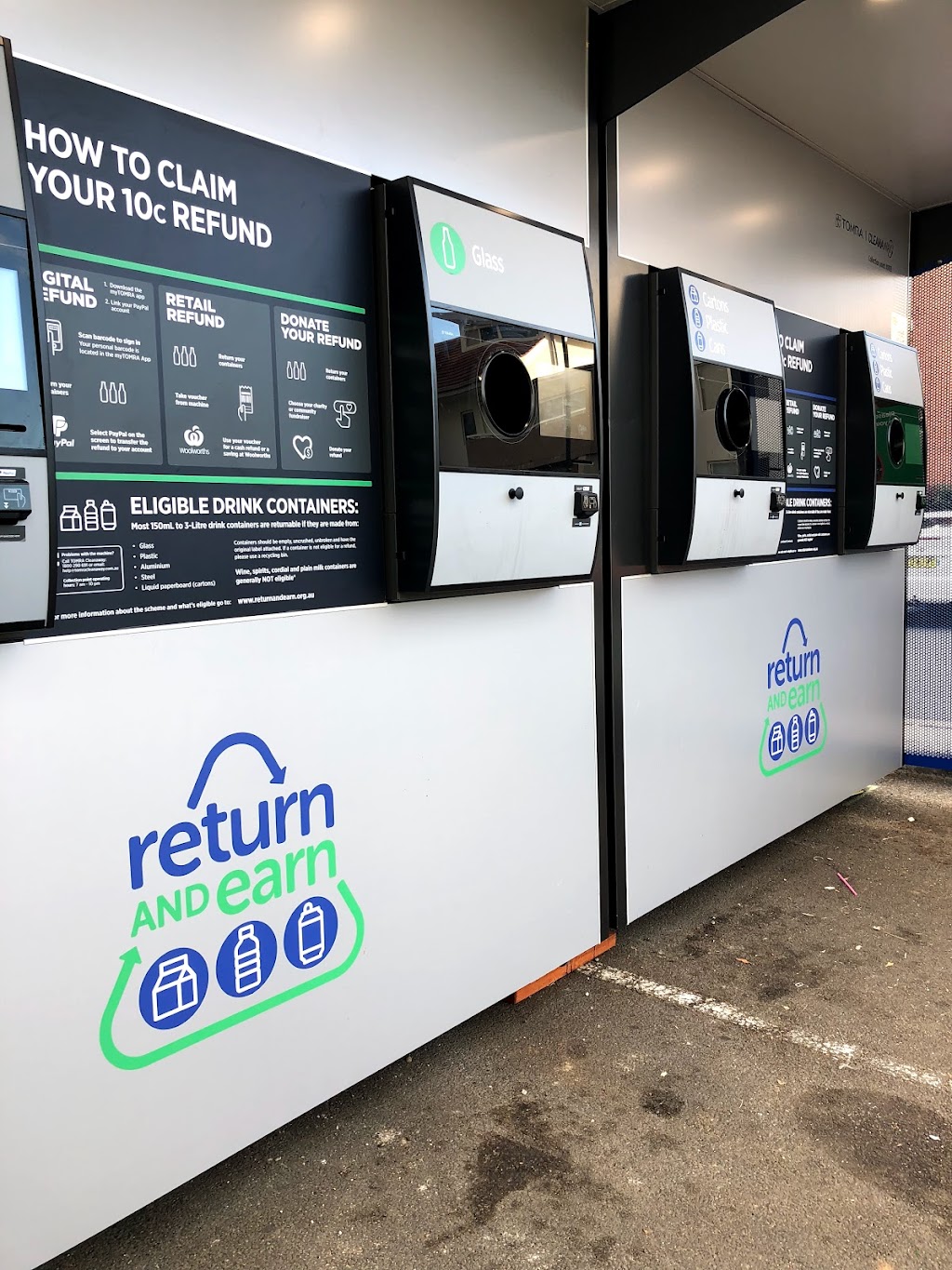 Return and Earn TOMRA Reverse Vending Machine |  | Greystanes Rd &, Butu Wargun Dr, Pemulwuy NSW 2145, Australia | 1800290691 OR +61 1800 290 691