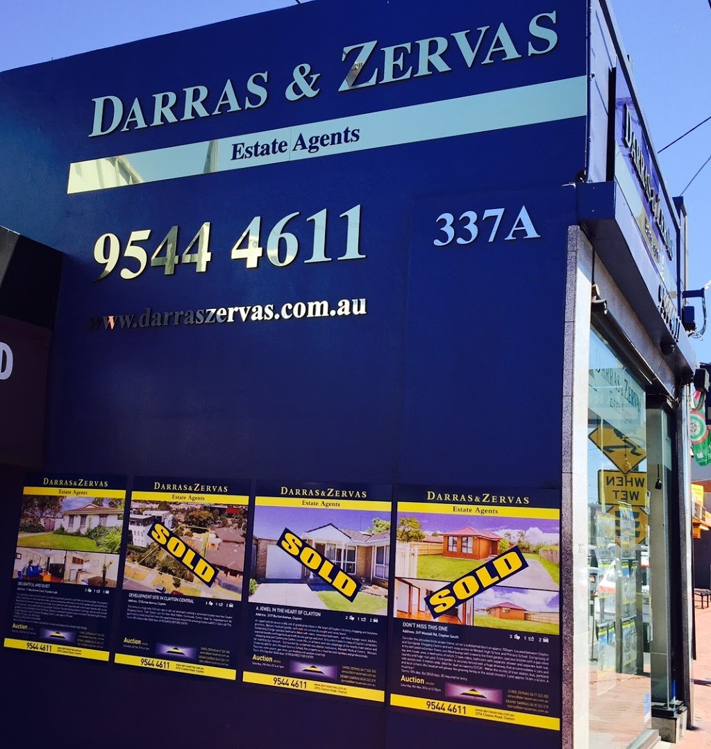 Darras & Zervas Estate Agents | real estate agency | 337A Clayton Rd, Clayton VIC 3168, Australia | 0395444611 OR +61 3 9544 4611