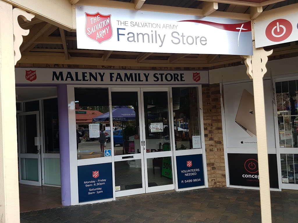 Salvos Family Store | store | Riverside Centre, Unit 2/4 Maple St, Maleny QLD 4552, Australia | 0754999834 OR +61 7 5499 9834