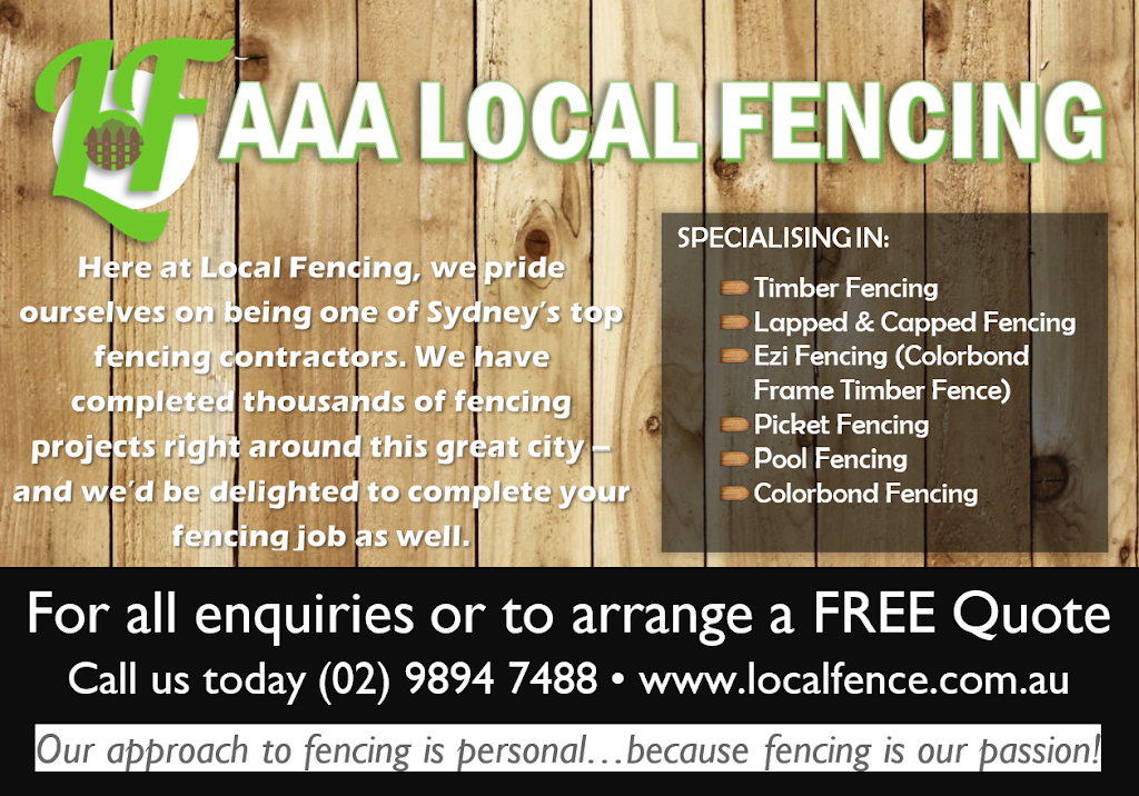 AAA Local Fencing | Hannaford Ave, Box Hill NSW 2765, Australia | Phone: (02) 9631 1271