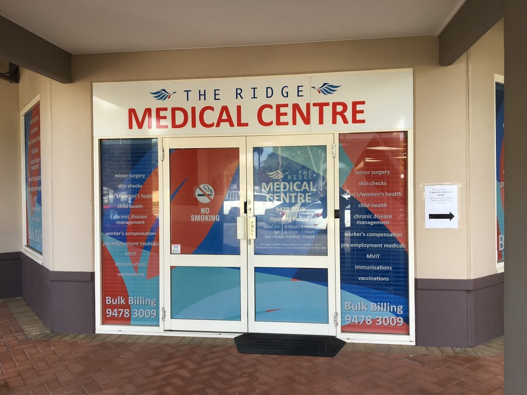 Ridge Ascot Medical Centre | health | 4/398 Great Eastern High Way, Ascot WA 6104, Australia | 0894783009 OR +61 8 9478 3009