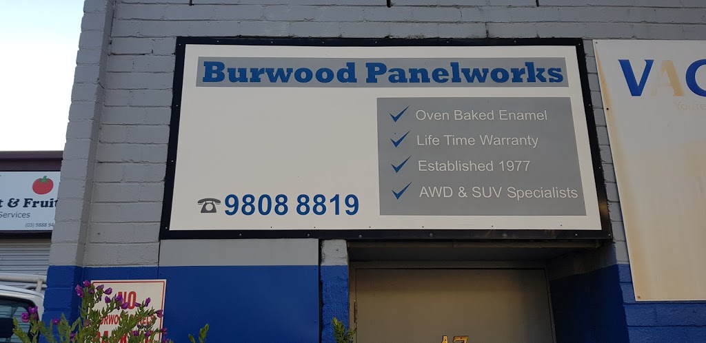 Burwood Panelworks | car repair | 13 Millicent St, Burwood VIC 3125, Australia | 0398088819 OR +61 3 9808 8819