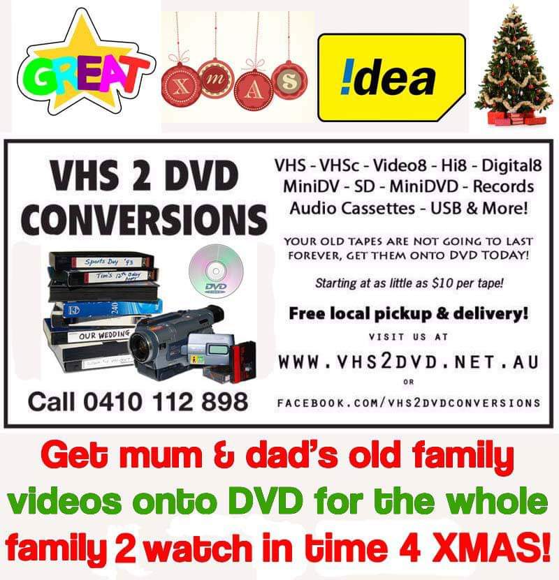 VHS2DVD | 6 Crestmont Terrace, Craigieburn VIC 3064, Australia | Phone: 0410 112 898