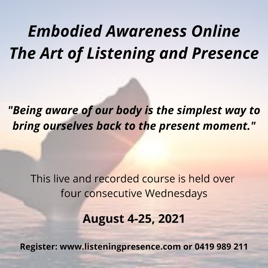 Embodied Awareness Courses |  | 2 Church St, Hahndorf SA 5245, Australia | 0419989211 OR +61 419 989 211