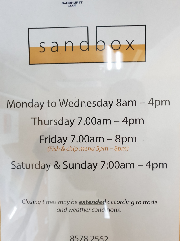 Sandbox Cafe | 75 Sandhurst Blvd, Sandhurst VIC 3977, Australia | Phone: (03) 8787 7011