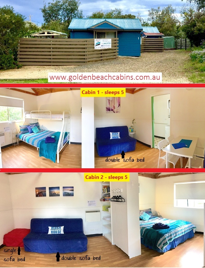 Golden Beach Cabins | lodging | 3 Lakeline Rd, Golden Beach VIC 3851, Australia | 1800226409 OR +61 1800 226 409